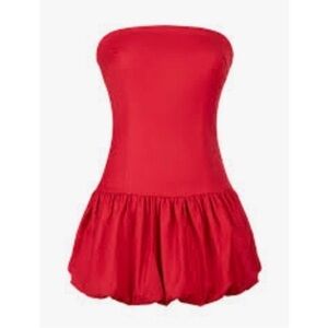 Kali Fashions Red Strapless Fitted Bodice Bubble Skirt Mini Dress
Party Size XL
